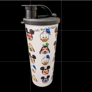TUPPERWARE Disney Mickey & Friends Emojis Tumbler w/ Flip Top Seal 16 oz New